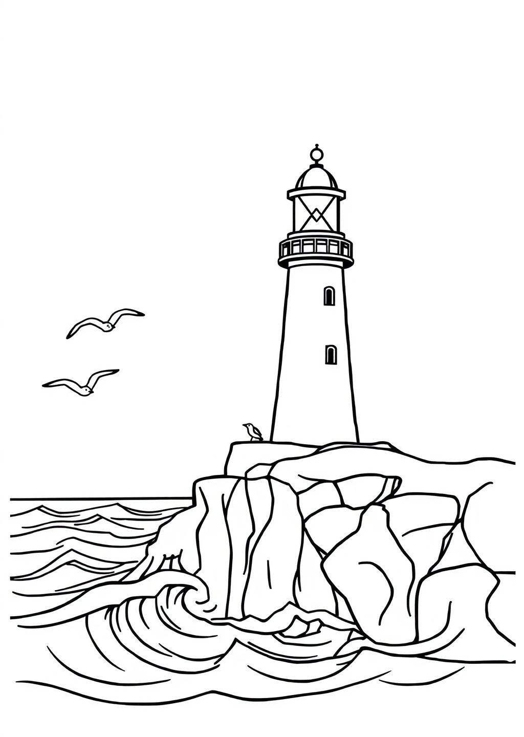 Ausmalbild: Leuchtturm