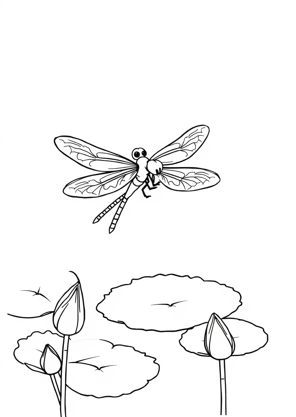 Ausmalbild: Libelle