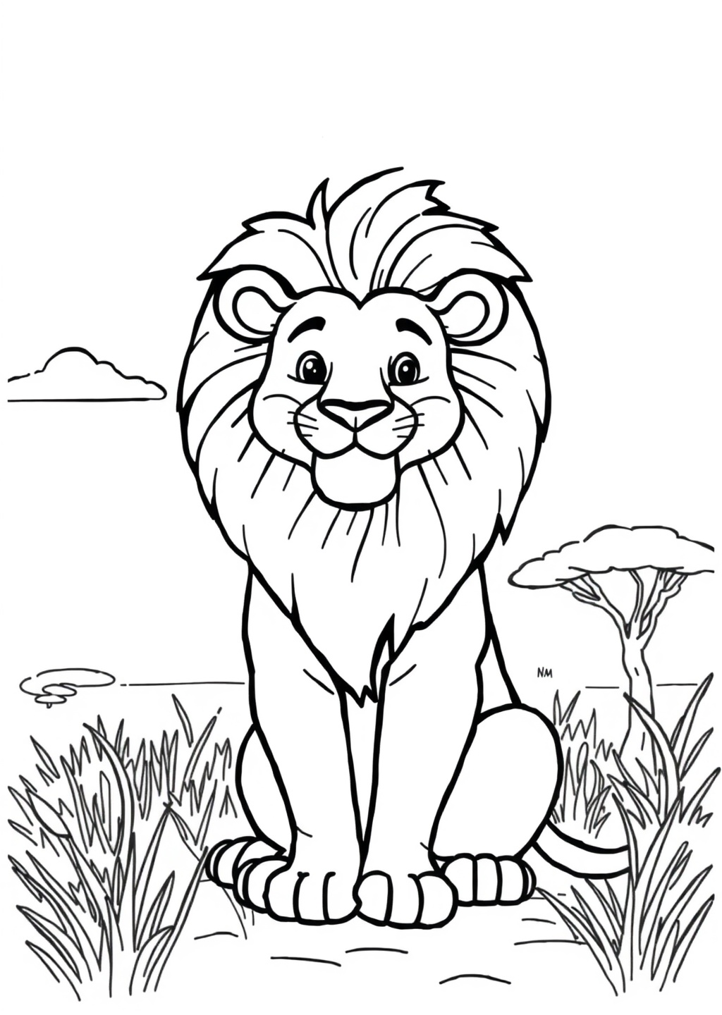 Ausmalbild: Löwe
