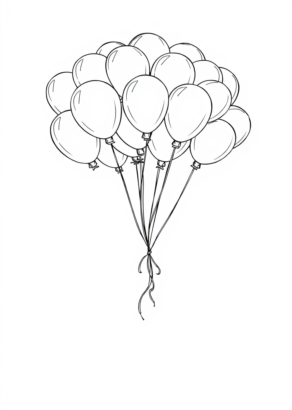 Ausmalbild: Luftballons