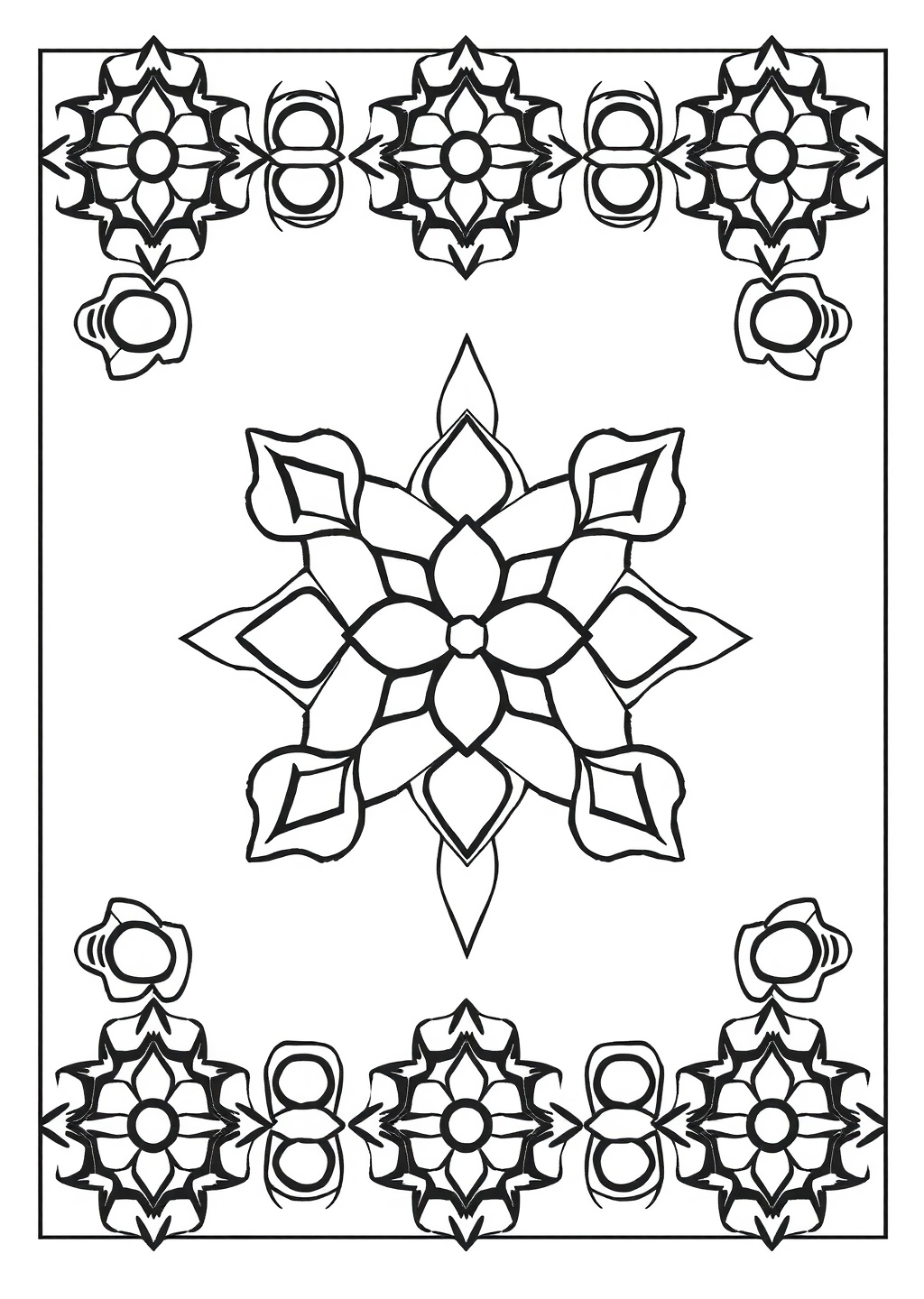 Ausmalbild: Mosaik-Muster