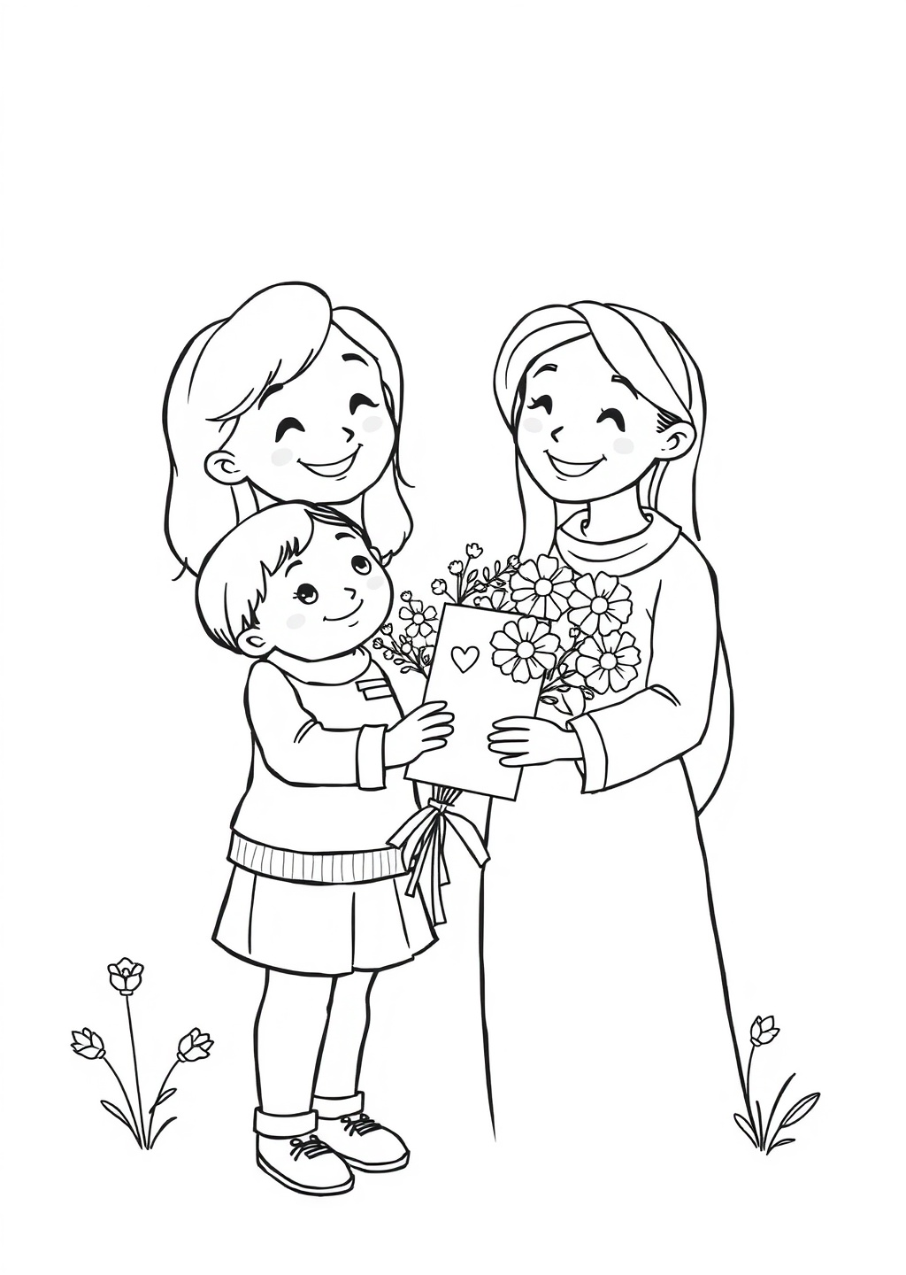 Ausmalbild: Muttertag