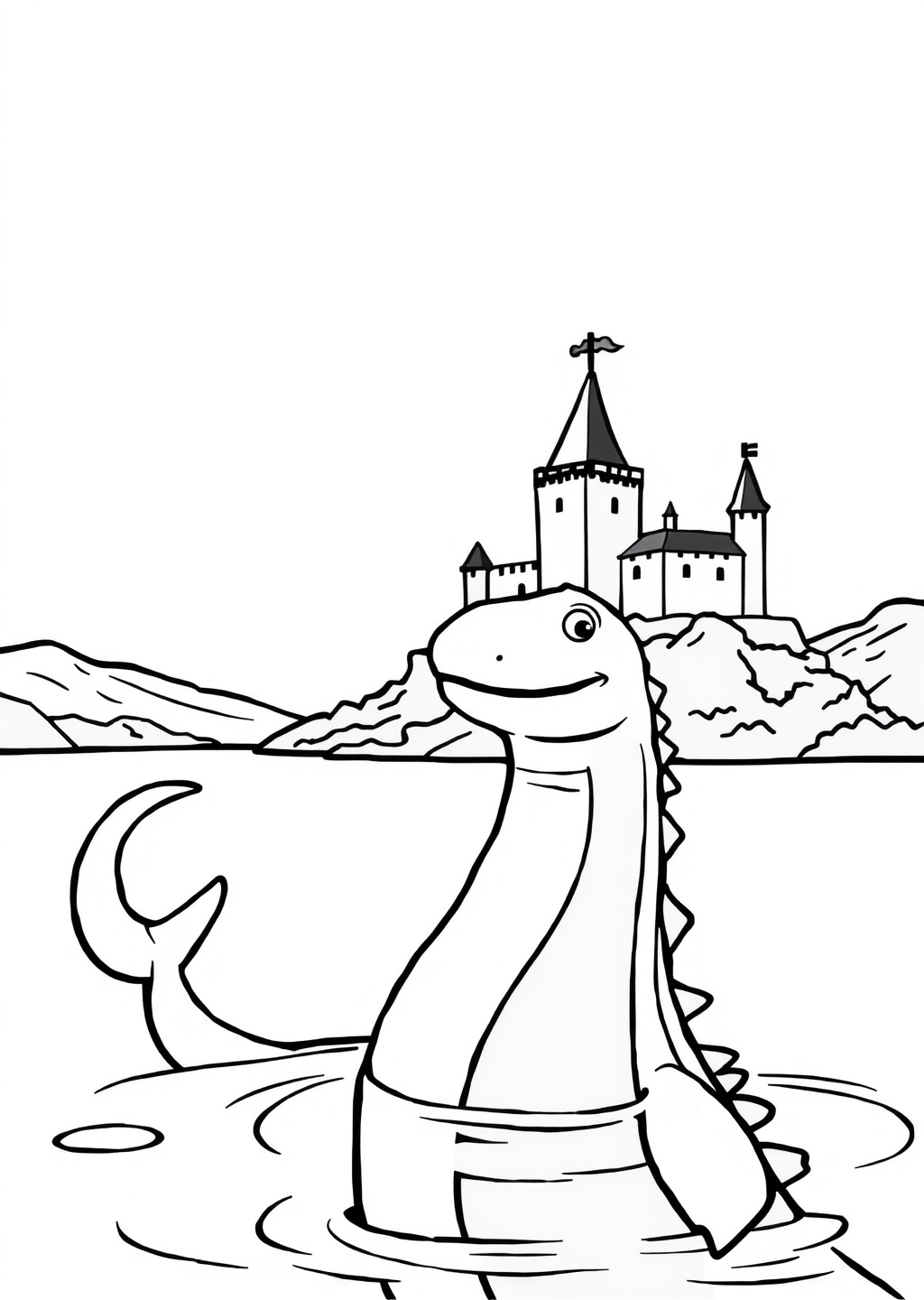 Ausmalbild: Nessie