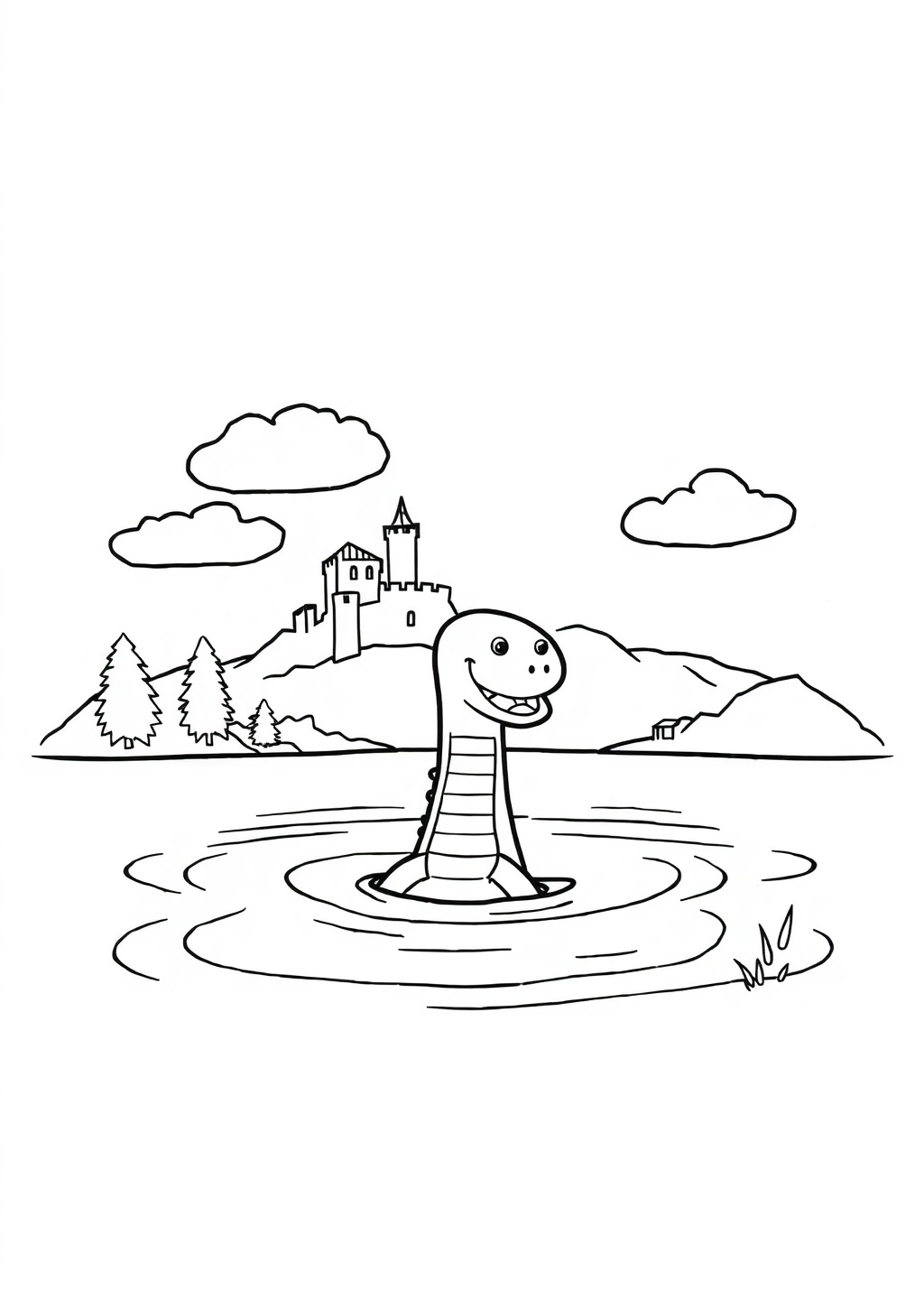 Ausmalbild: Nessie