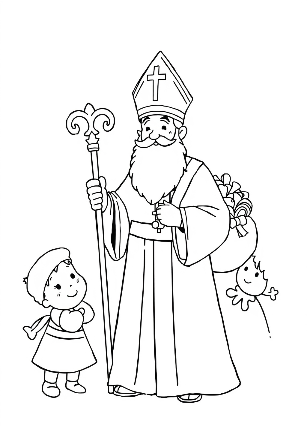 Ausmalbild: Nikolaus