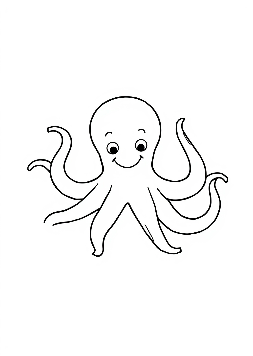 Ausmalbild: Oktopus