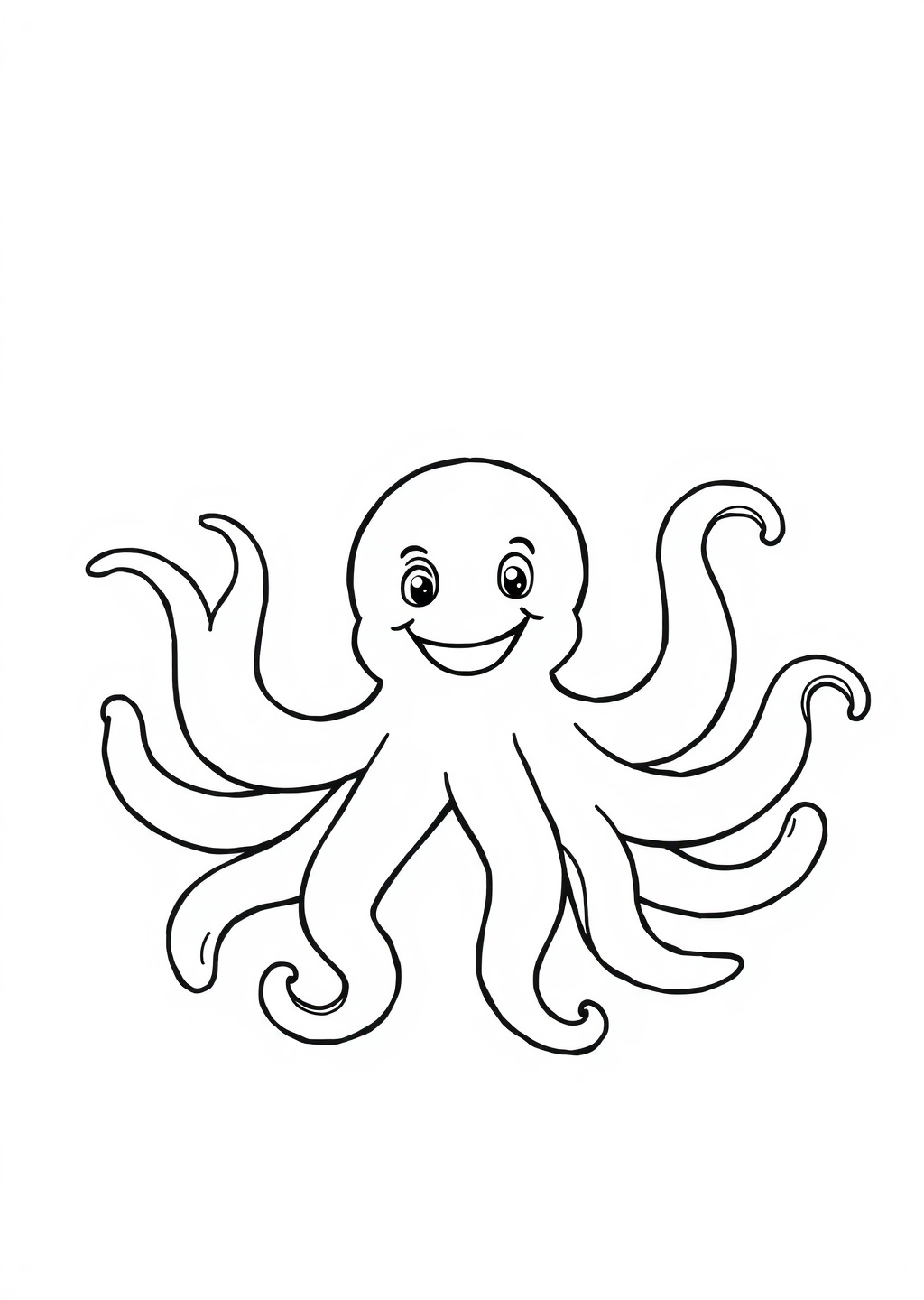 Ausmalbild: Oktopus