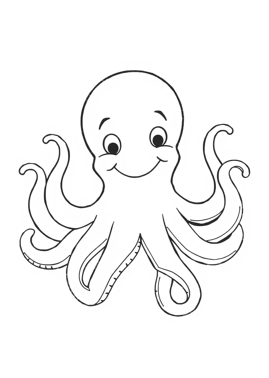 Ausmalbild: Oktopus