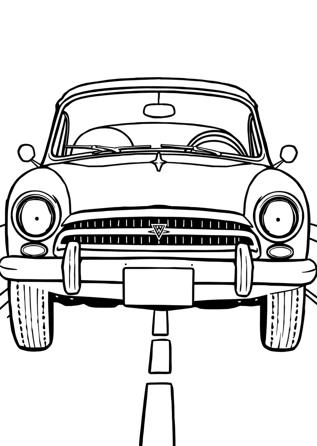 Ausmalbild: Oldtimer