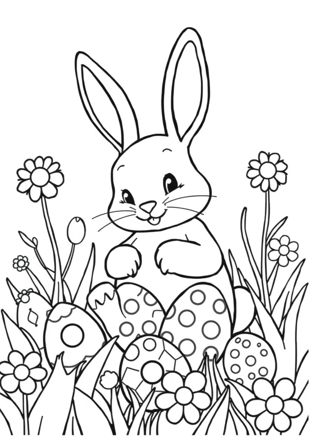 Ausmalbild: Osterhase