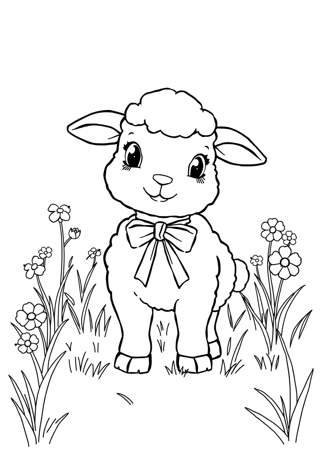 Ausmalbild: Osterlamm