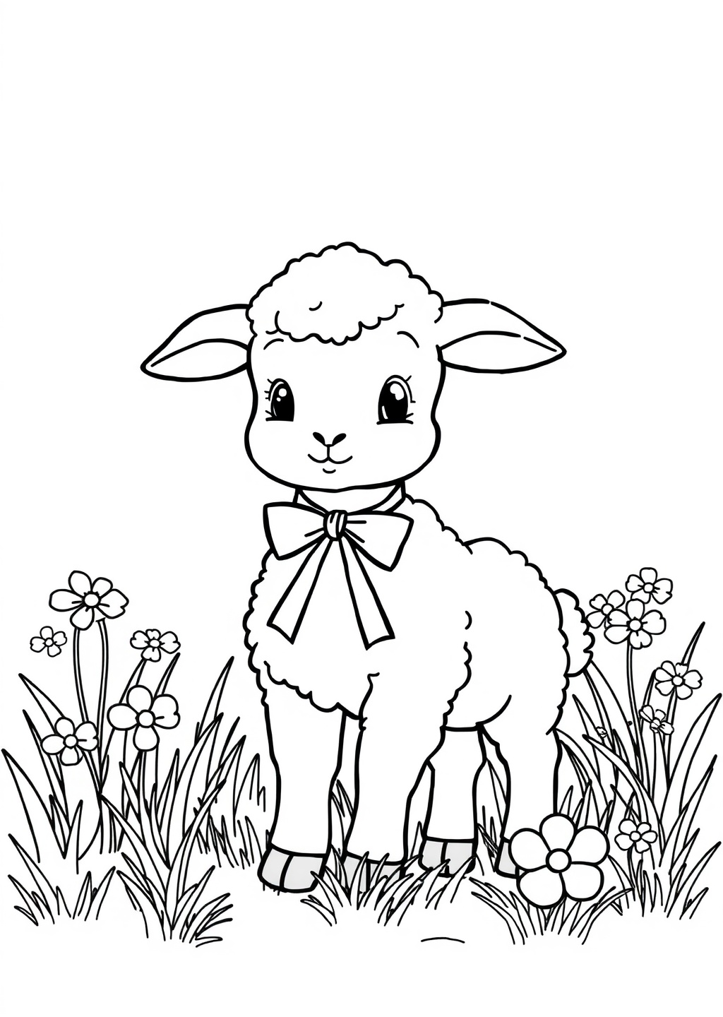 Ausmalbild: Osterlamm