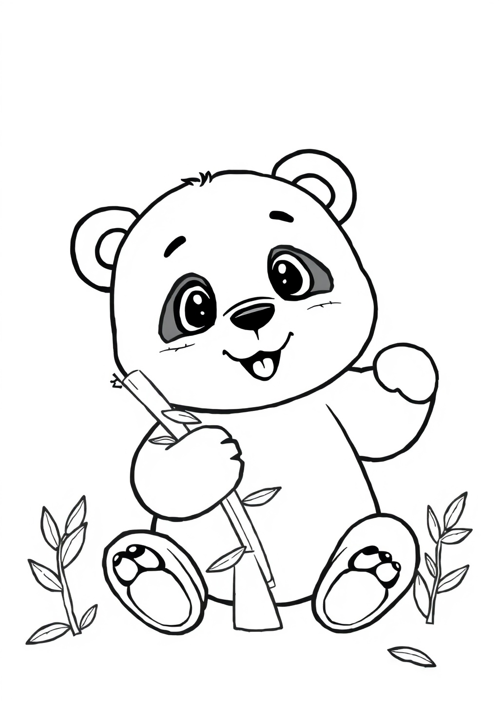 Ausmalbild: Panda