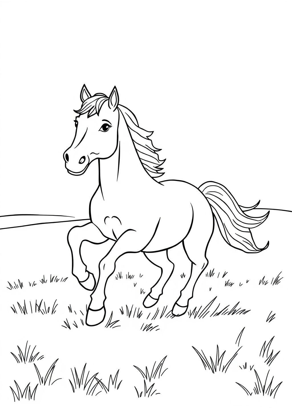 Ausmalbild: Pferd