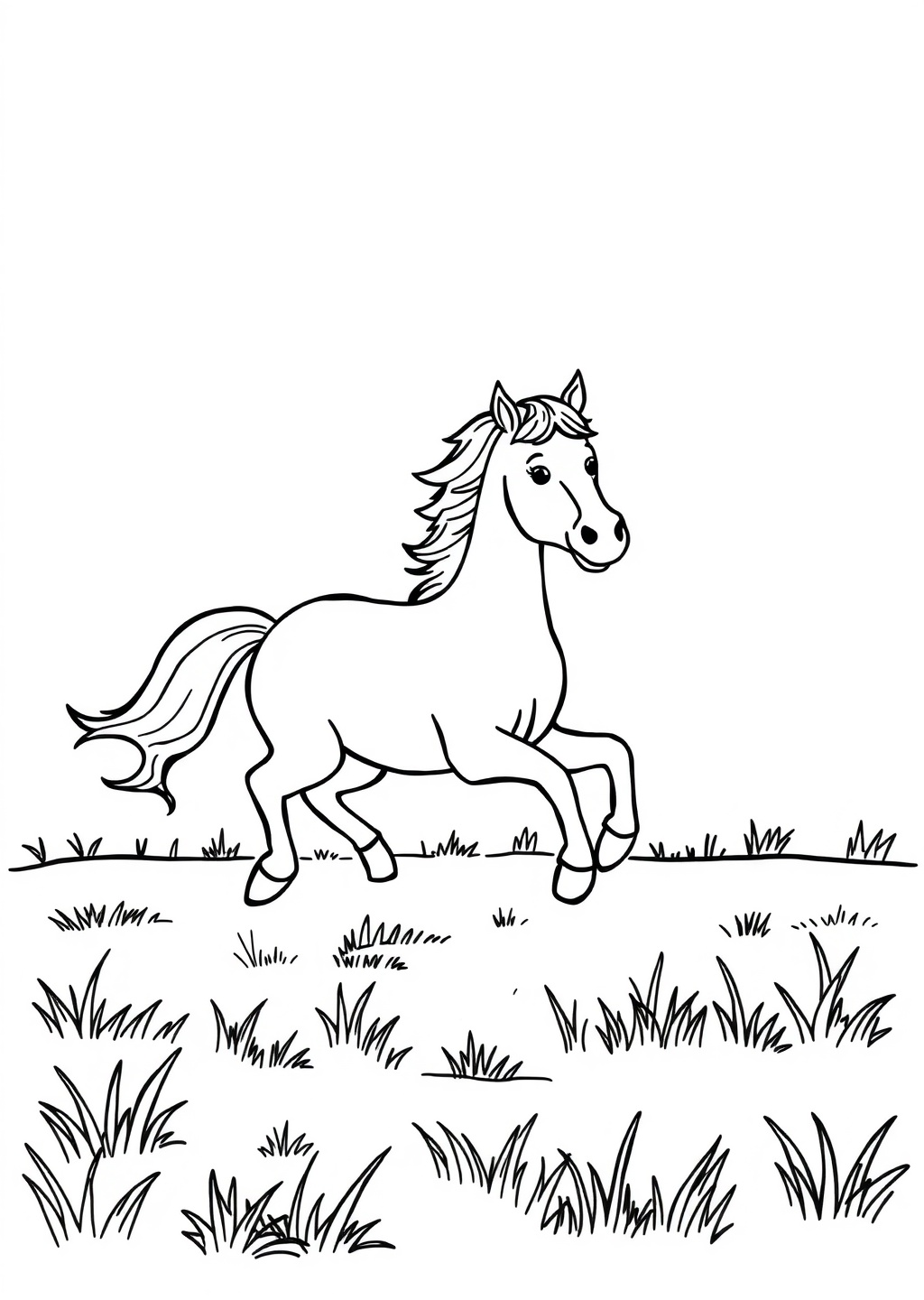 Ausmalbild: Pferd