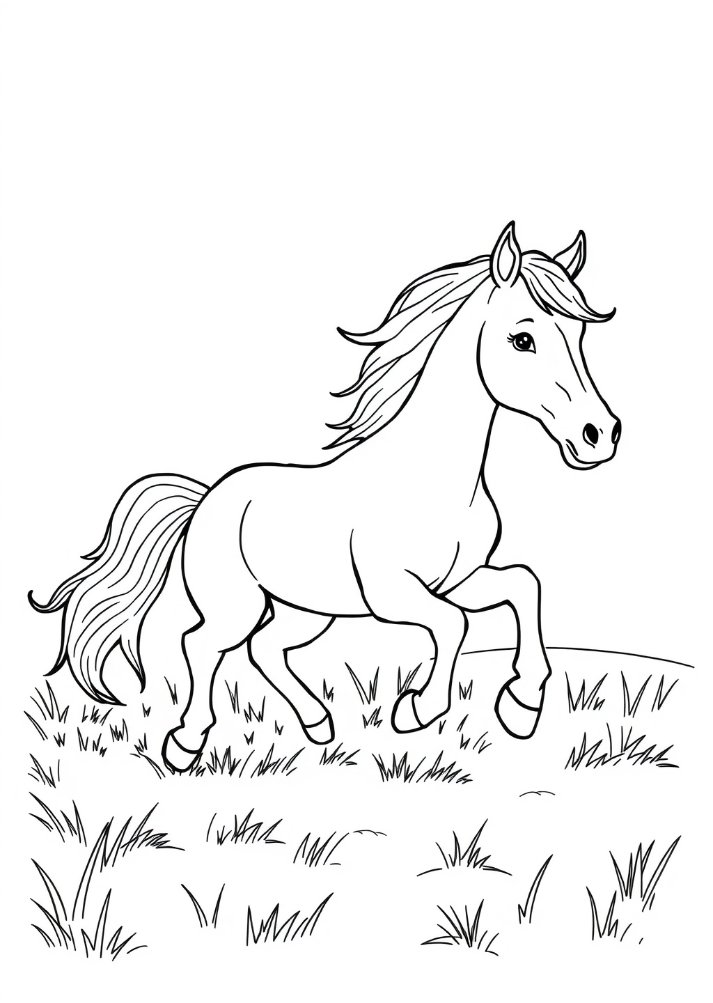Ausmalbild: Pferd
