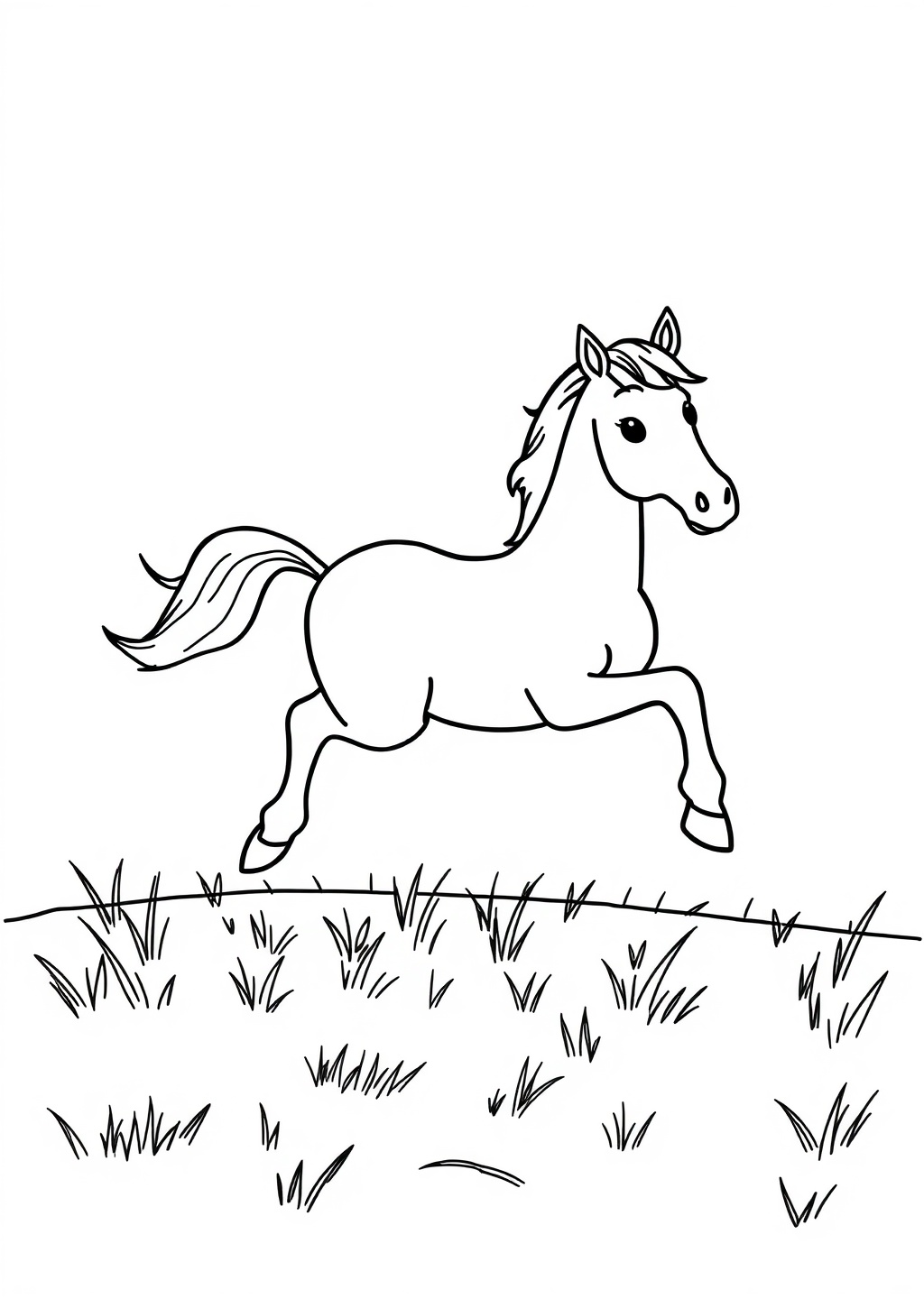 Ausmalbild: Pferd
