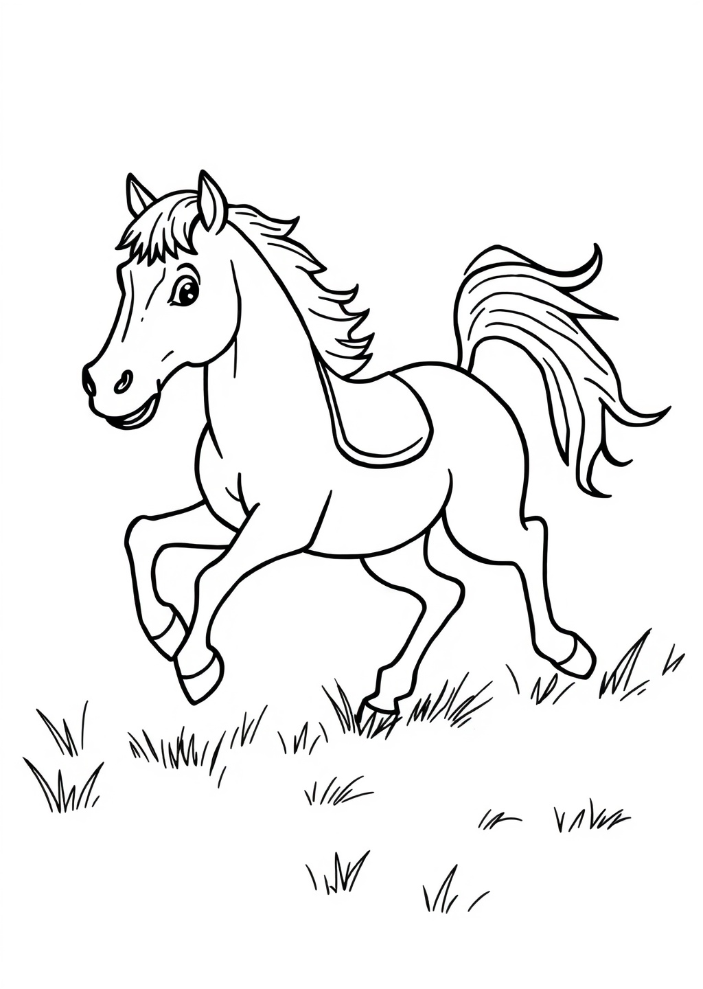 Ausmalbild: Pferd