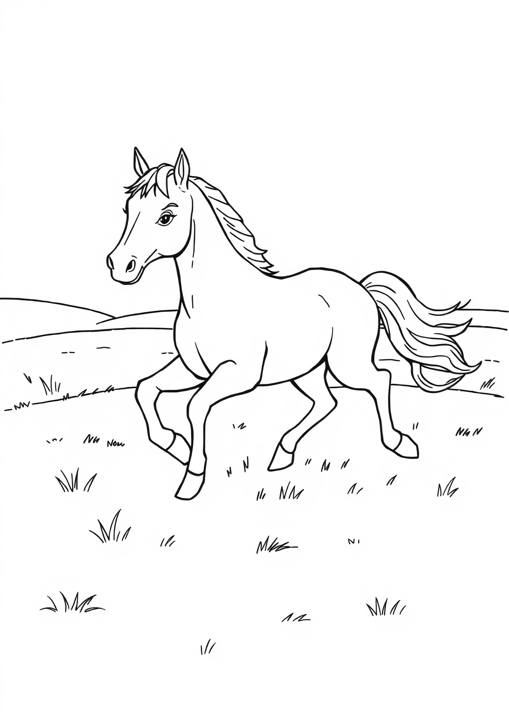 Ausmalbild: Pferd