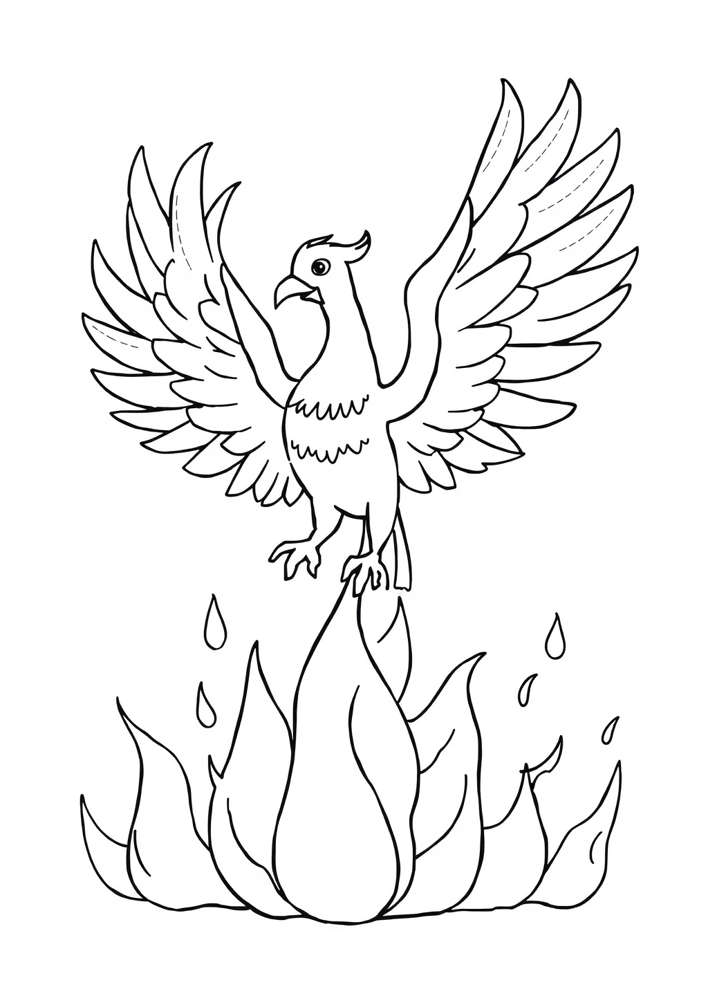 Ausmalbild: Phoenix