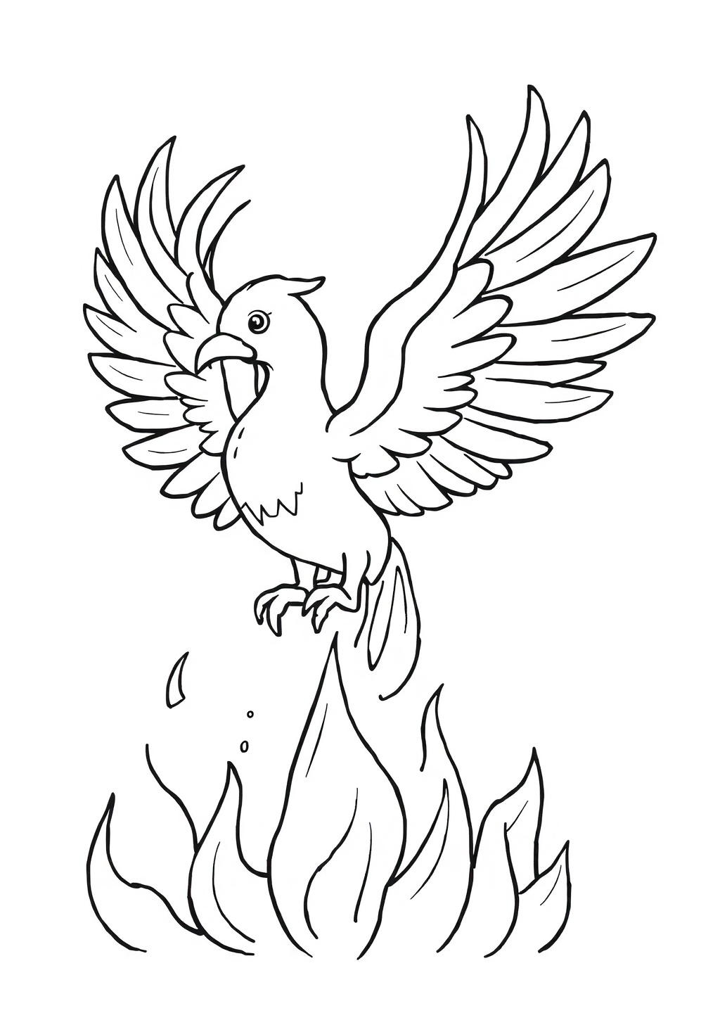 Ausmalbild: Phoenix
