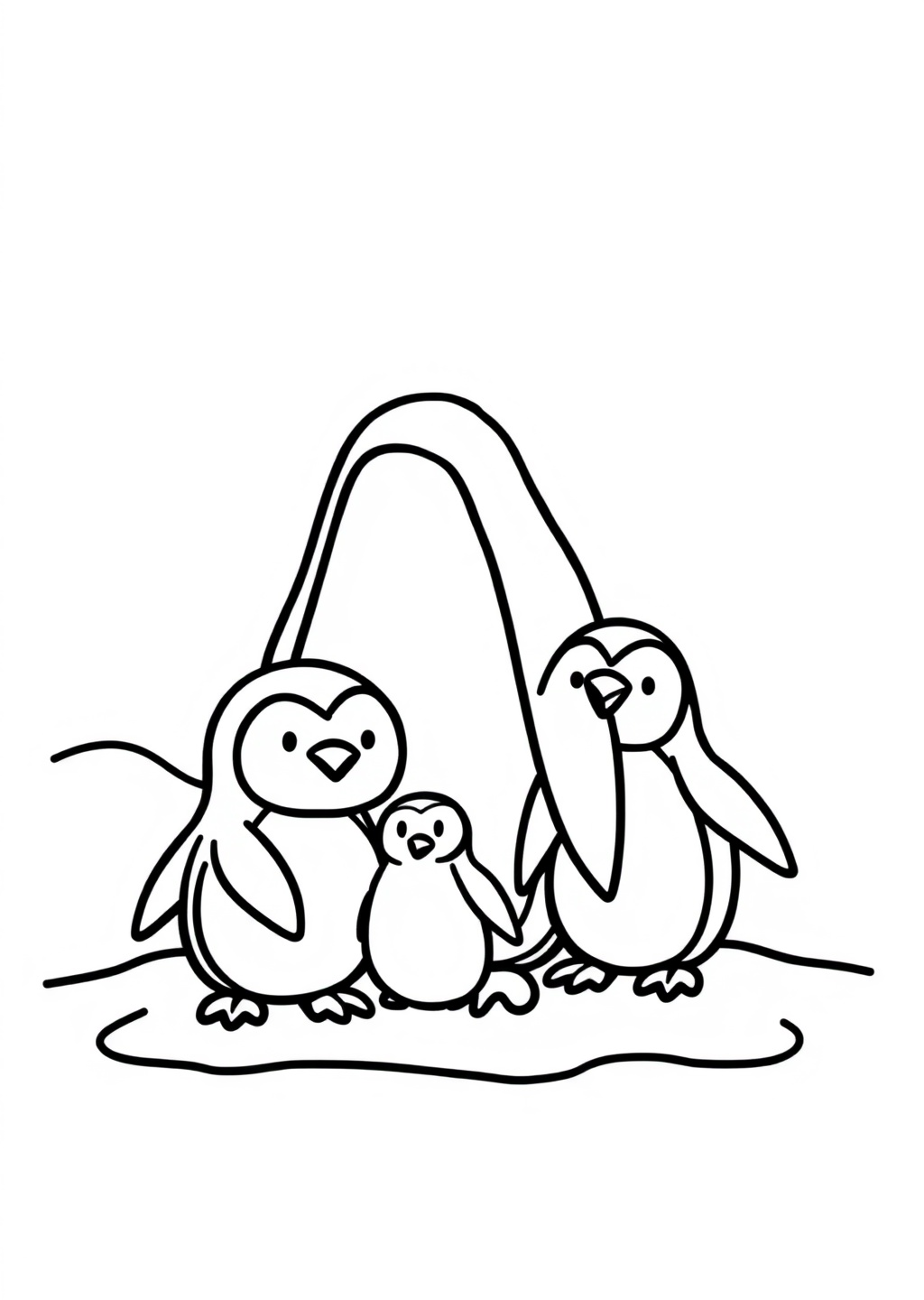 Ausmalbild: Pinguin