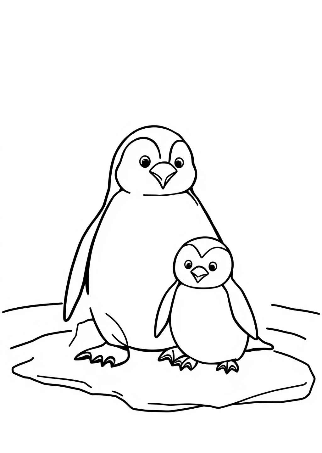 Ausmalbild: Pinguin