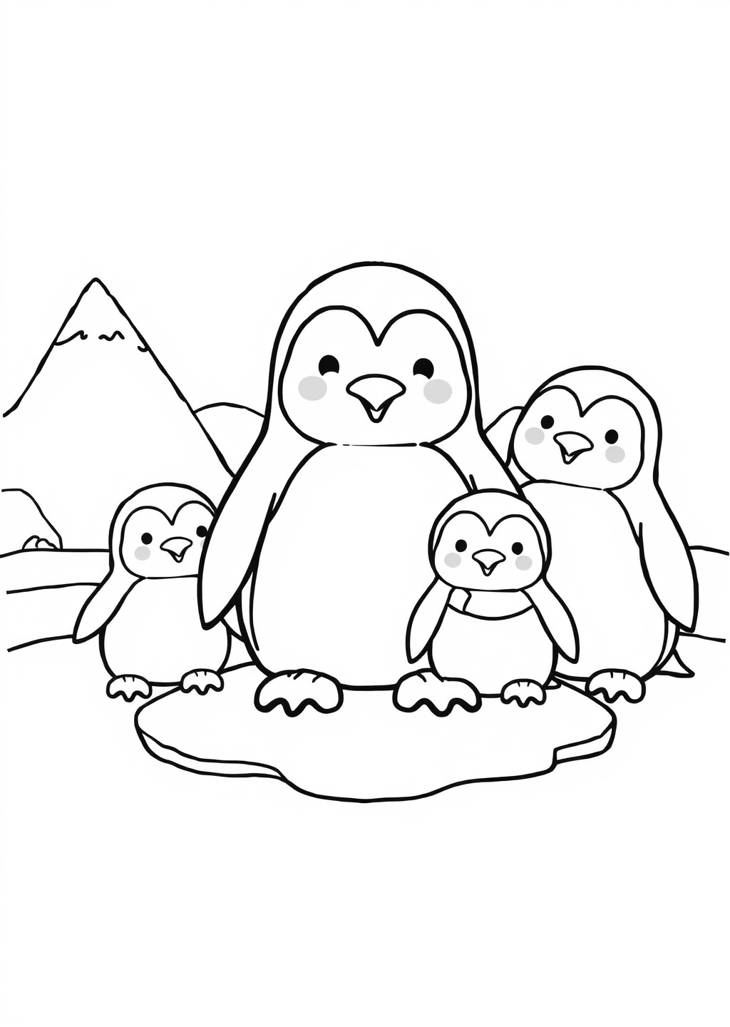 Ausmalbild: Pinguin