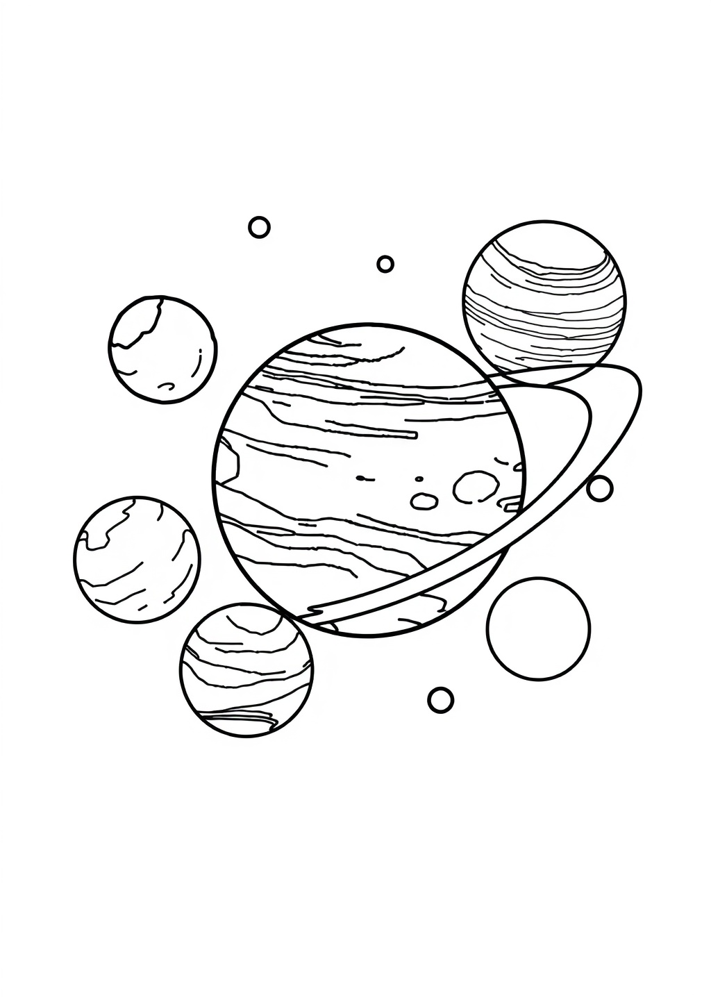 Ausmalbild: Planeten