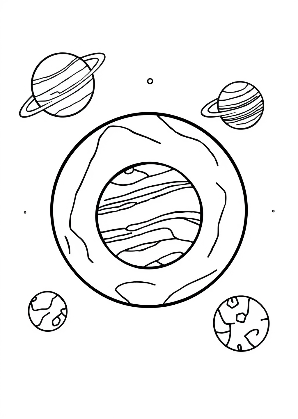 Ausmalbild: Planeten