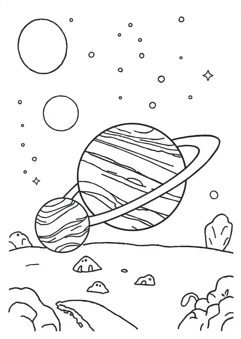 Ausmalbild: Planeten