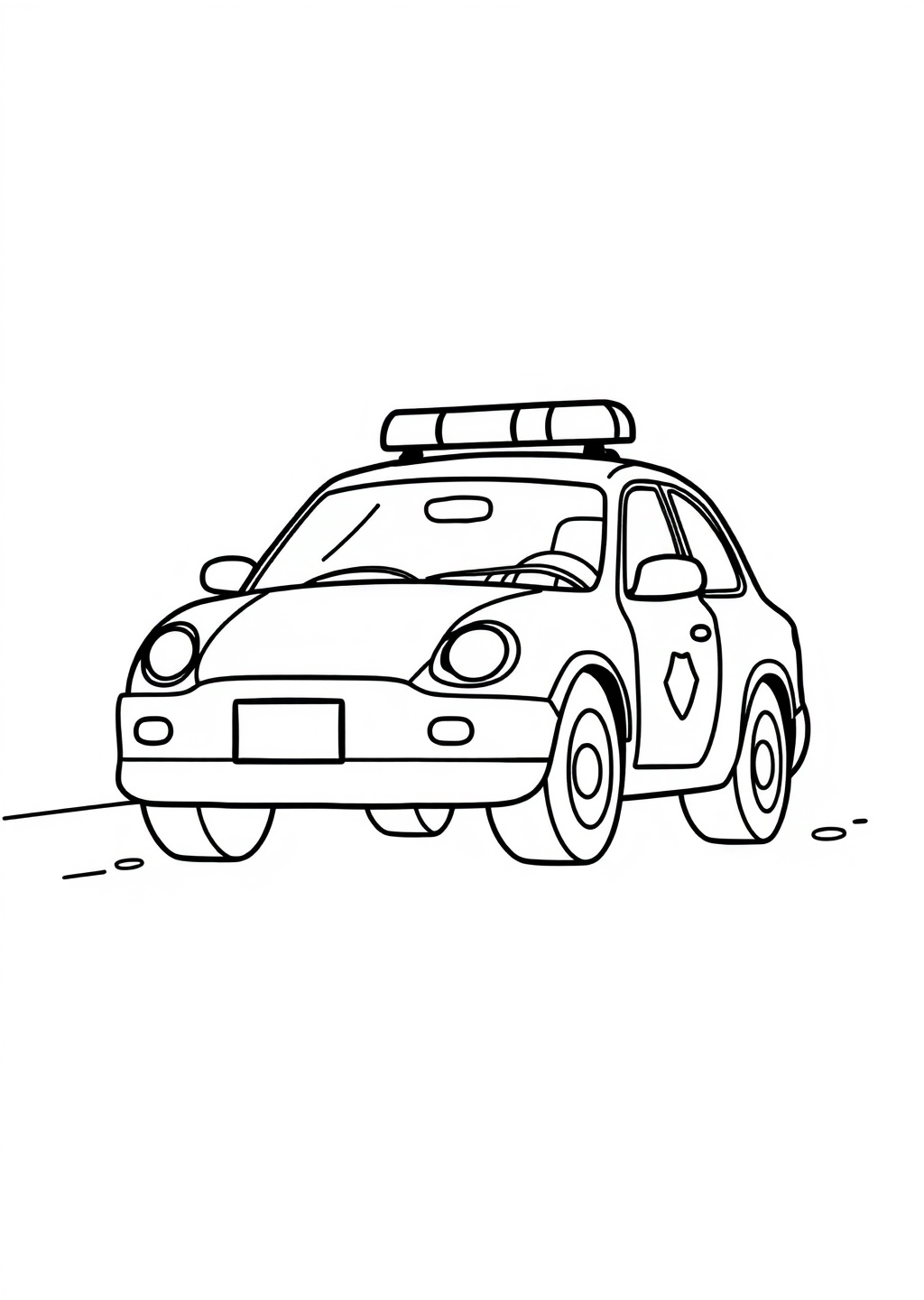 Ausmalbild: Polizeiauto