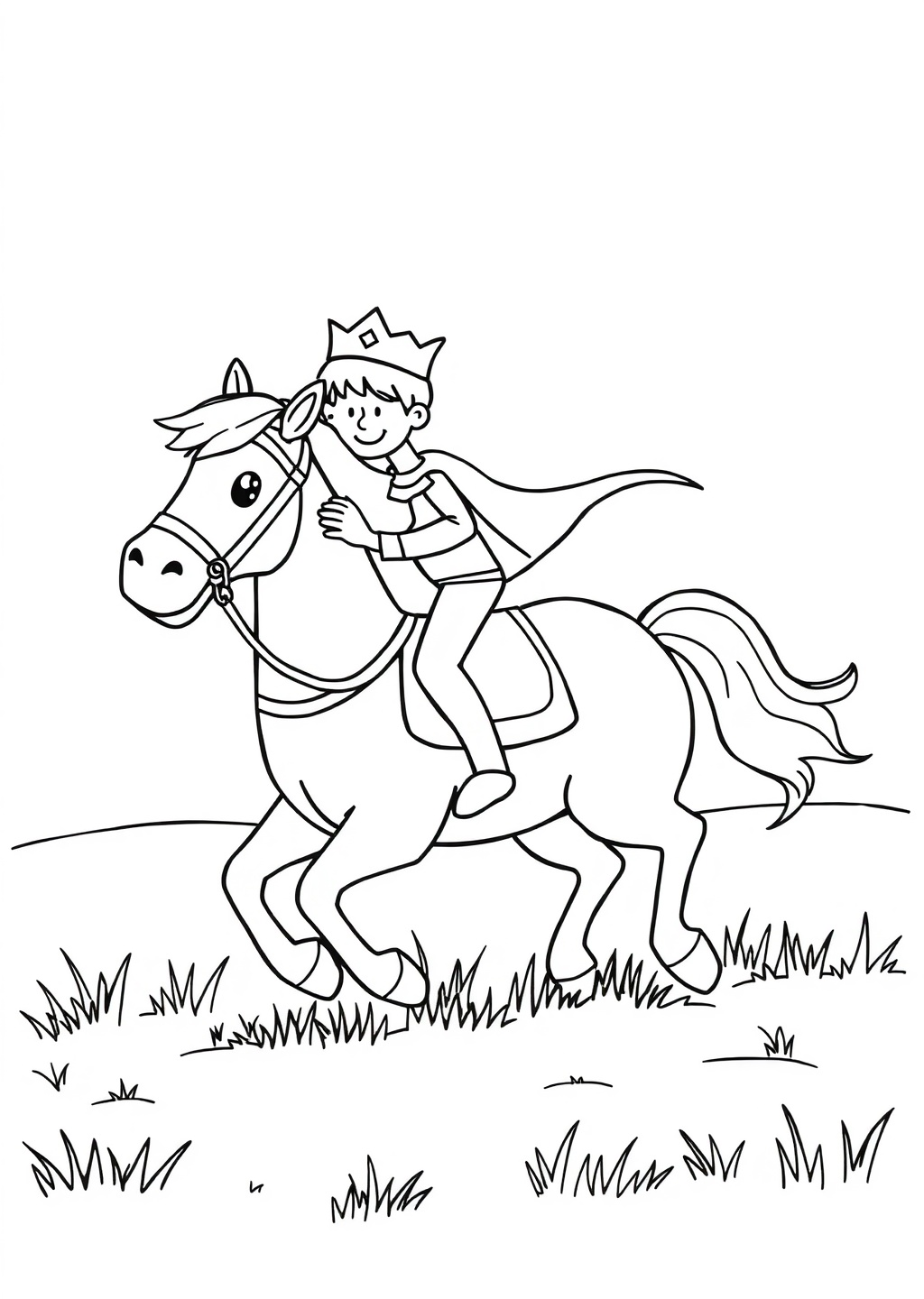 Ausmalbild: Prinz