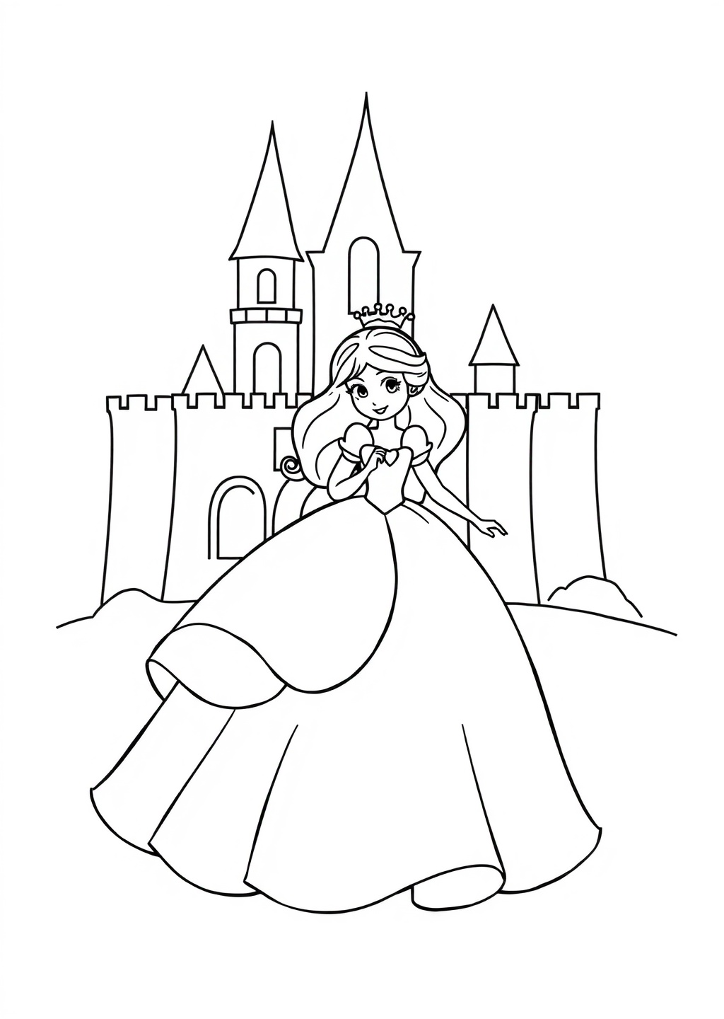 Ausmalbild: Prinzessin