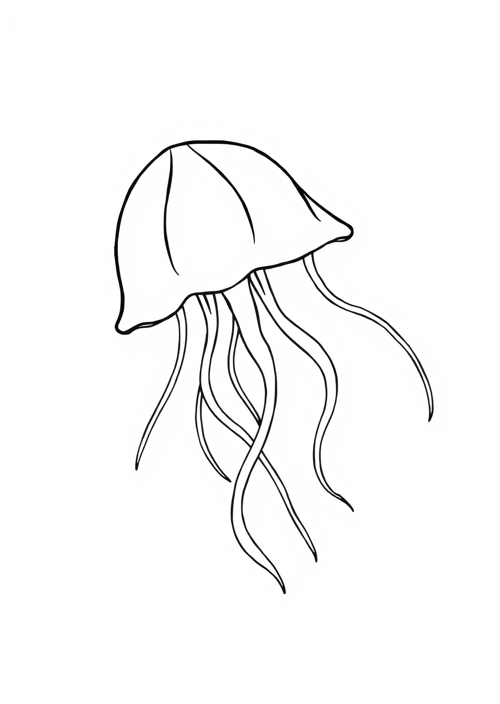 Ausmalbild: Qualle