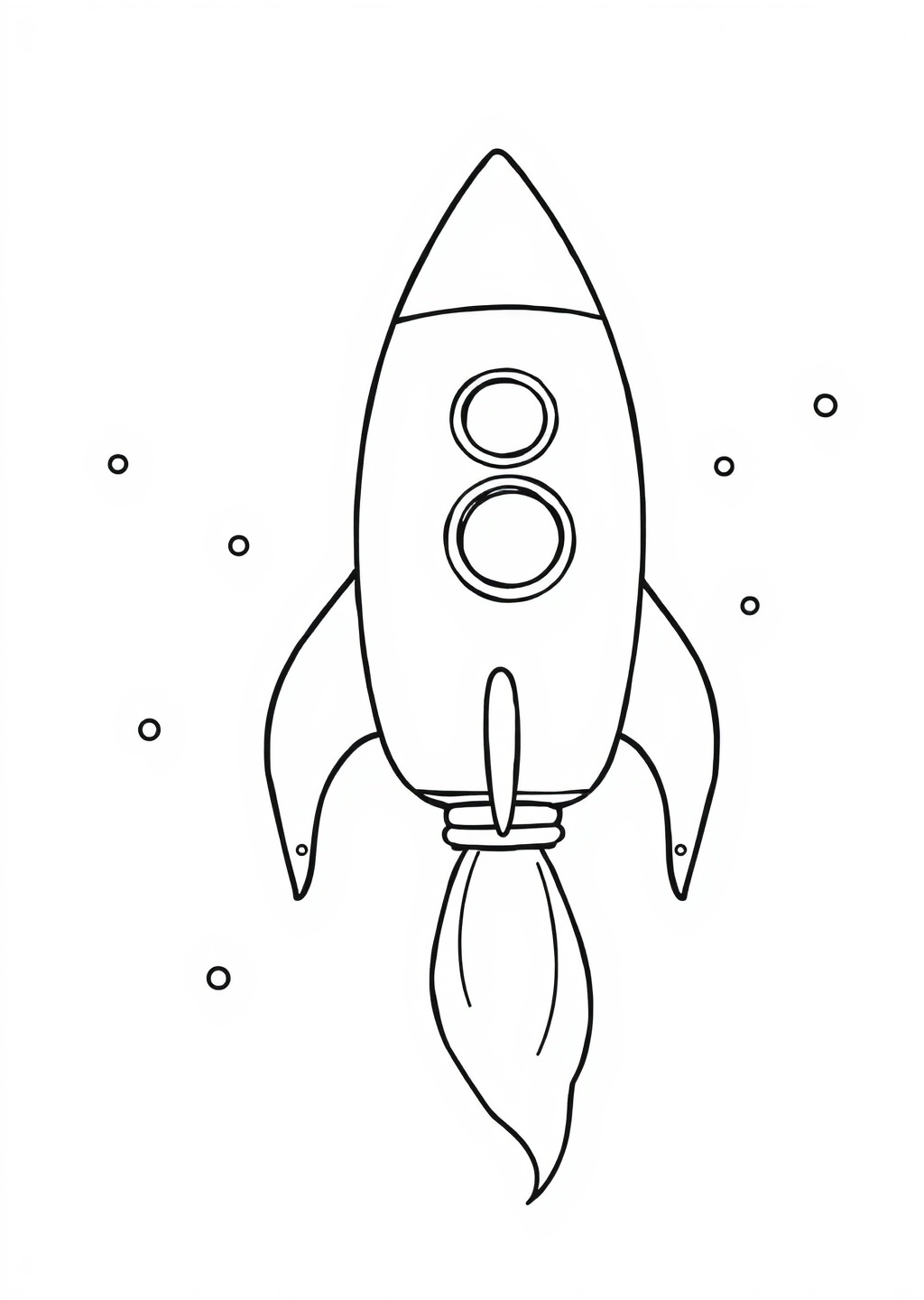 Ausmalbild: Rakete