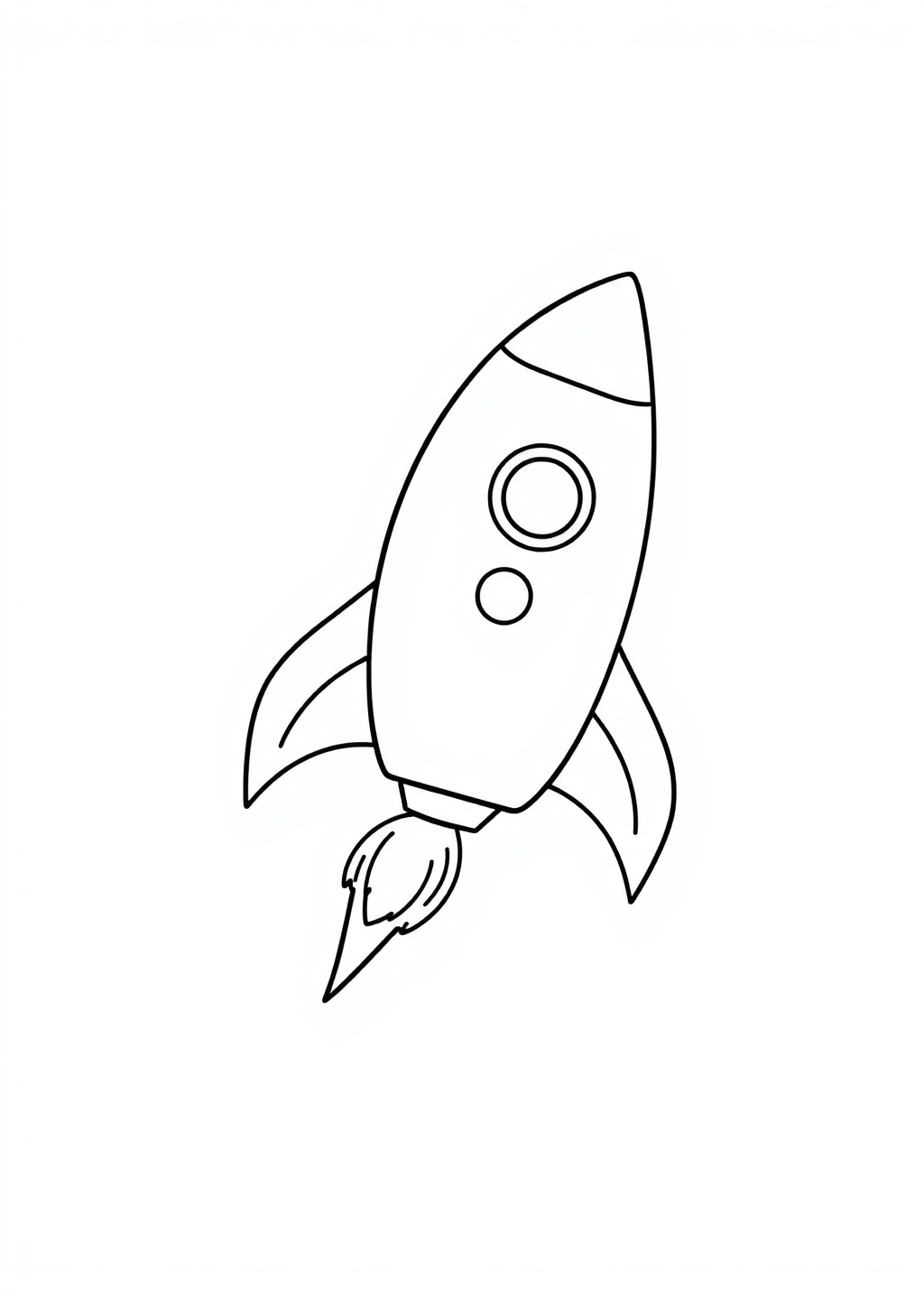 Ausmalbild: Rakete