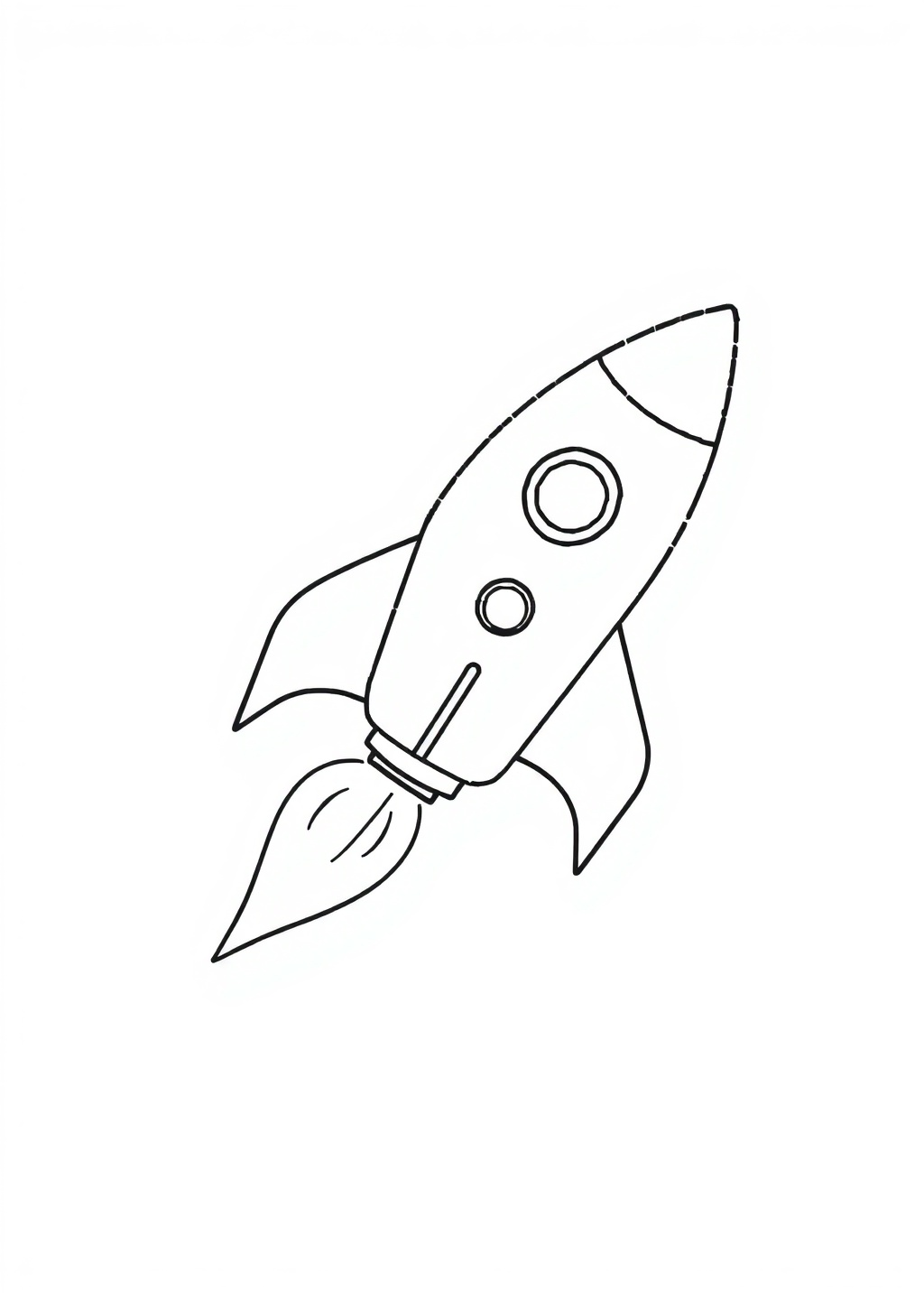 Ausmalbild: Rakete