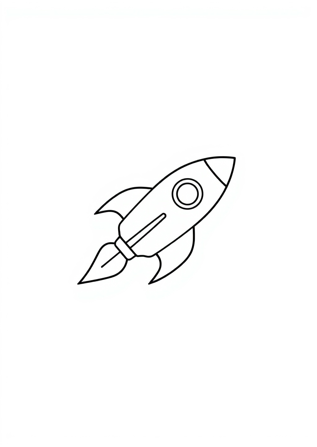 Ausmalbild: Rakete