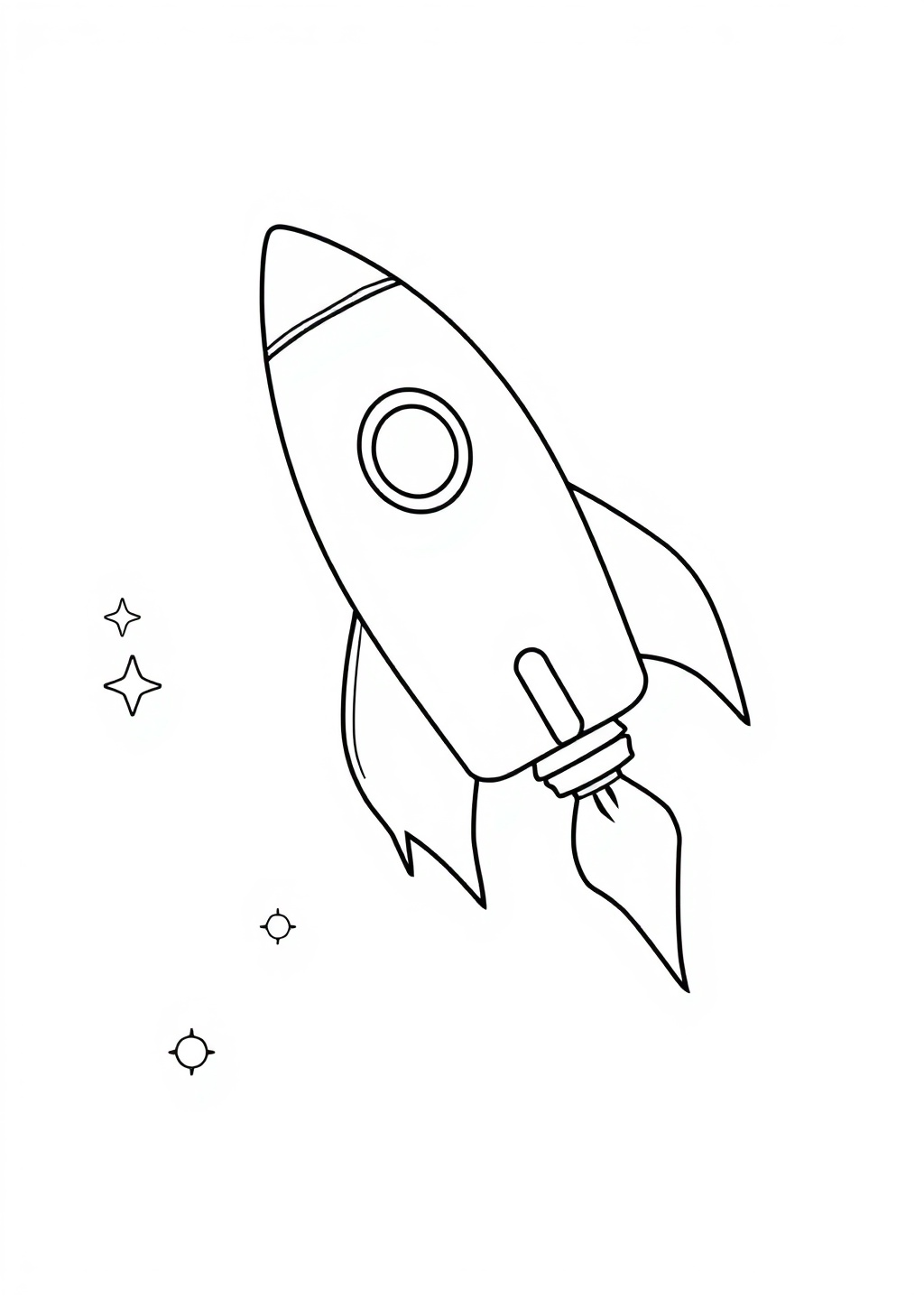 Ausmalbild: Rakete