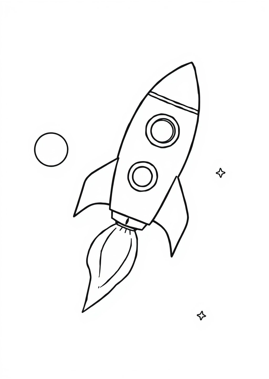 Ausmalbild: Rakete