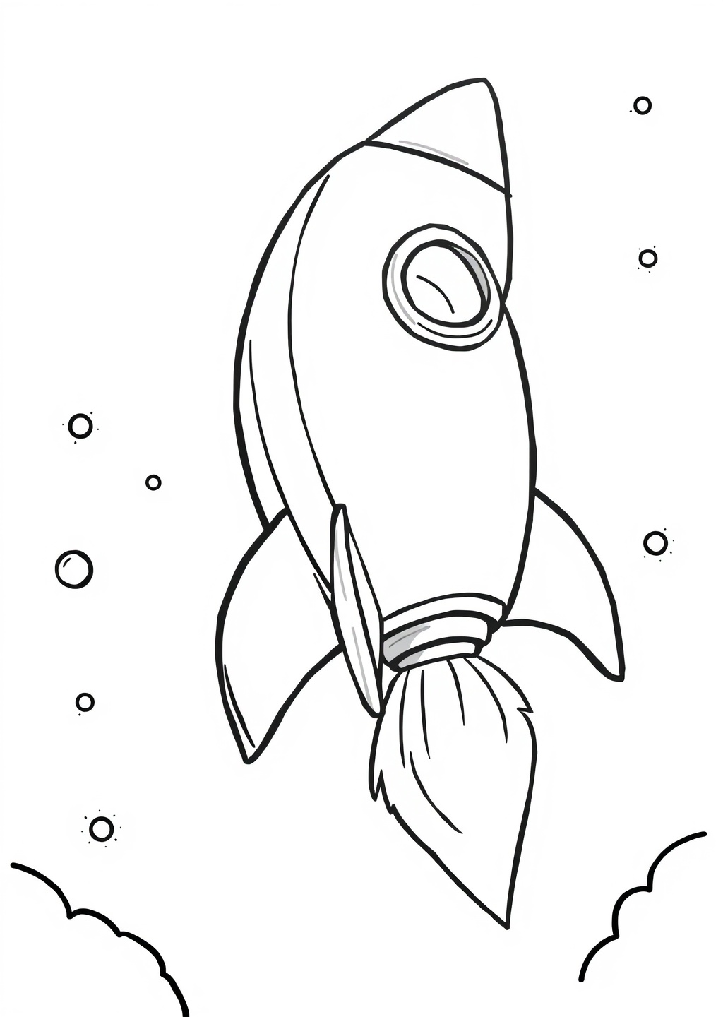 Ausmalbild: Rakete