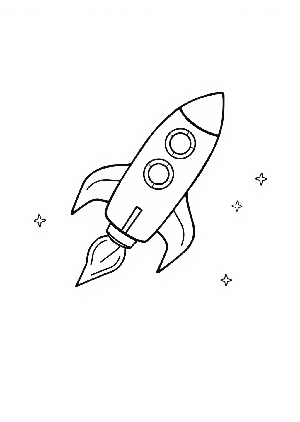 Ausmalbild: Rakete