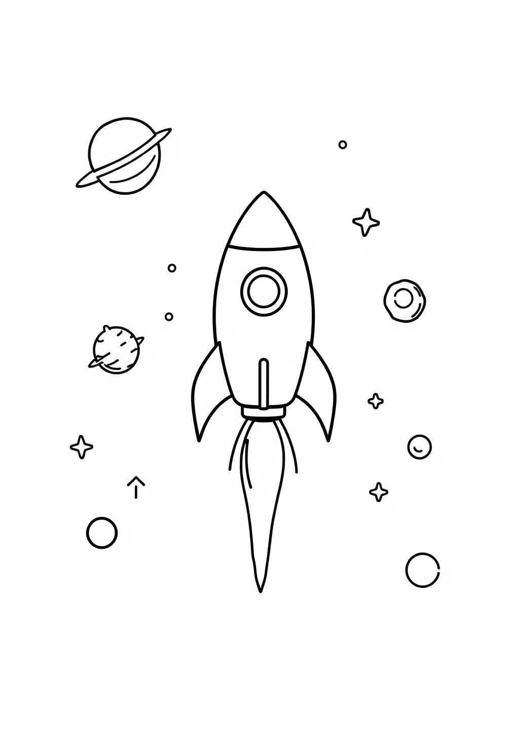 Ausmalbild: Rakete