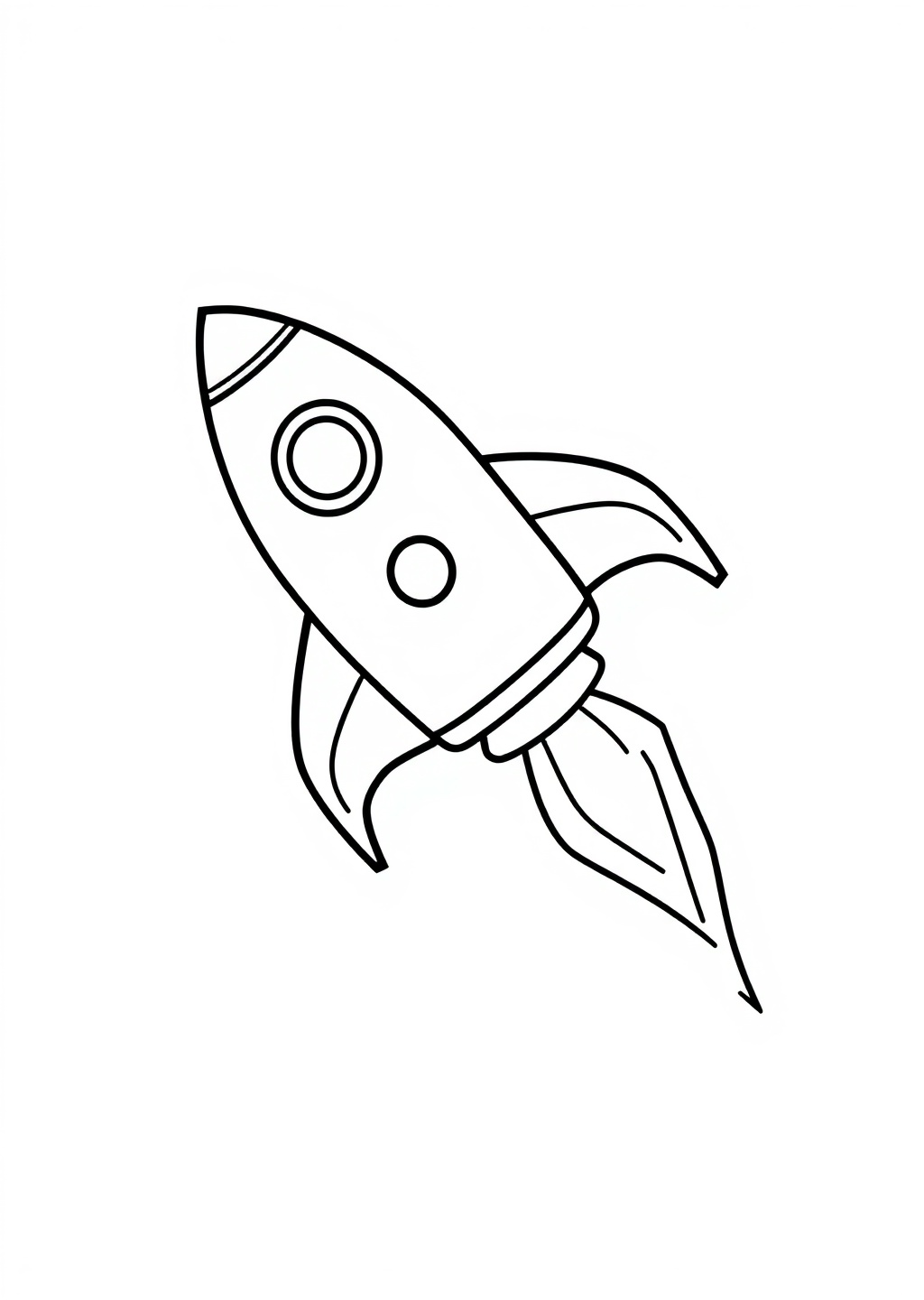 Ausmalbild: Rakete