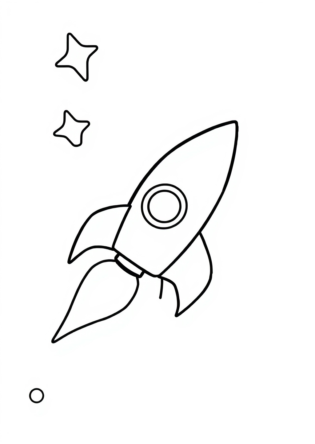 Ausmalbild: Rakete