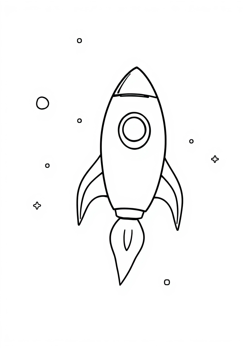 Ausmalbild: Rakete