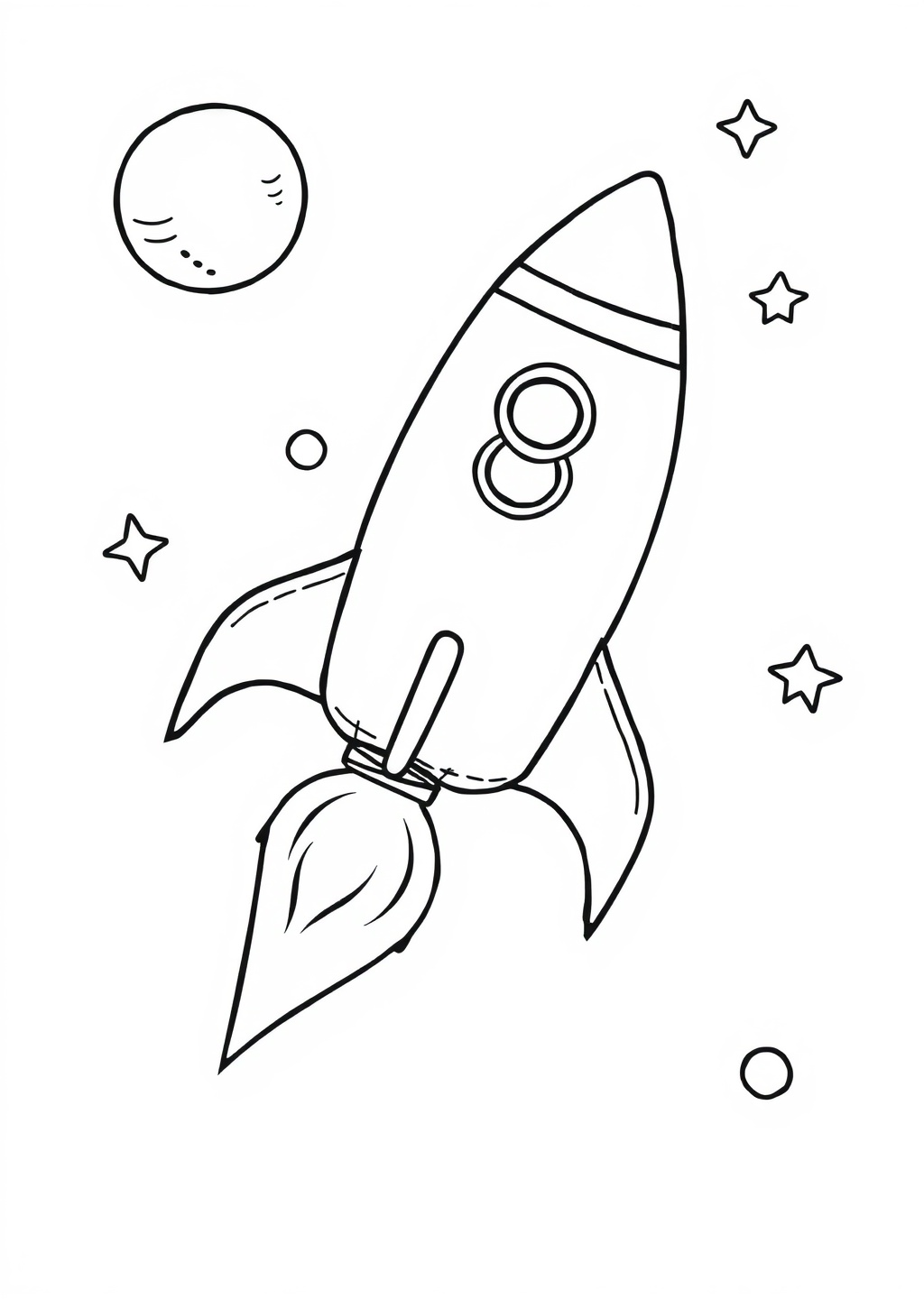 Ausmalbild: Rakete