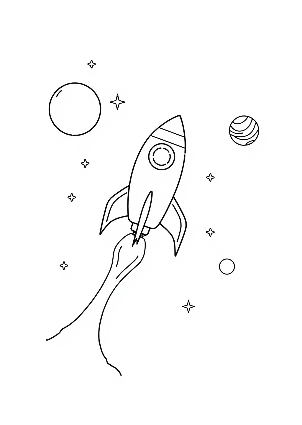 Ausmalbild: Rakete