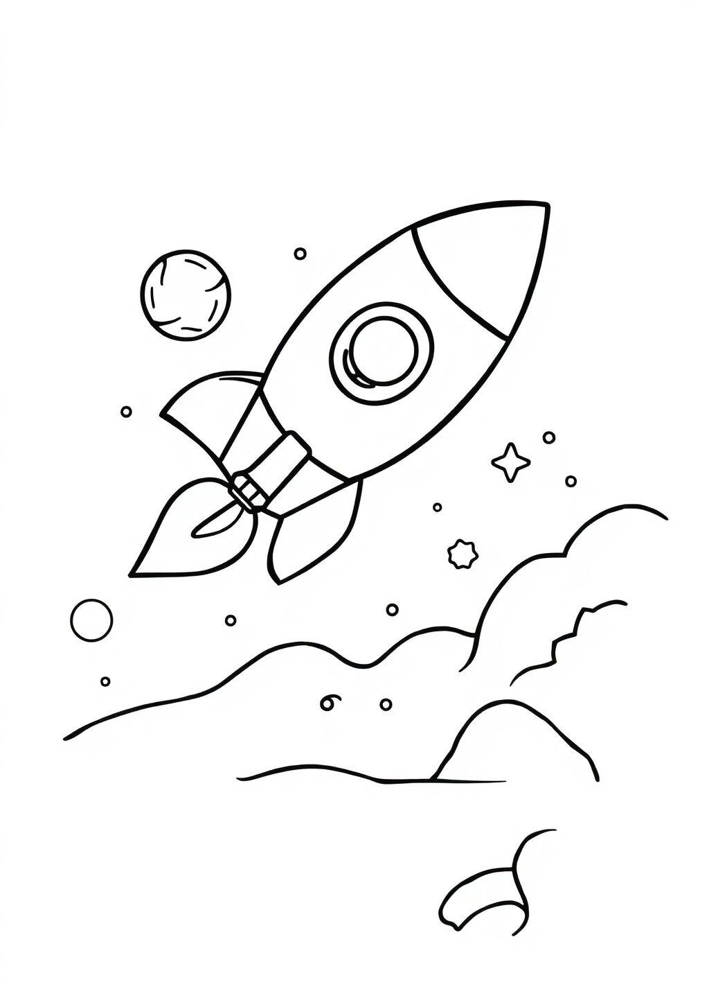 Ausmalbild: Rakete